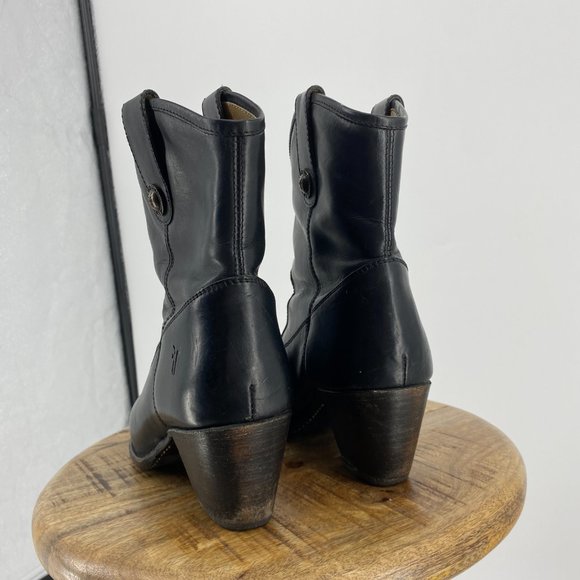 Frye Jackie button boho black leather boots - Picture 7 of 15